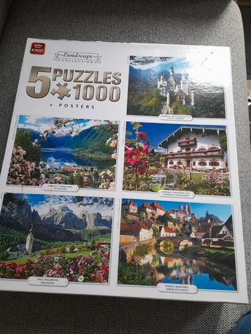 King landscape collection 5 puzzels  1000 stukjes compleet beschikbaar voor biedingen