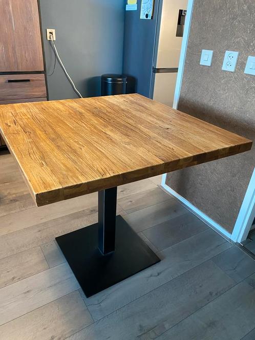 Bistro tafel mangohout, Huis en Inrichting, Tafels | Eettafels, Zo goed als nieuw, 50 tot 100 cm, 50 tot 100 cm, tot twee personen