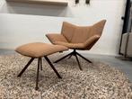 Nieuw Label Vandenberg Gustav Fauteuil met poef Stof leer, Huis en Inrichting, Label van den berg, Nieuw, Leer, Ophalen of Verzenden