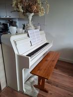 Witte piano ( Rippen ), Muziek en Instrumenten, Piano's, Ophalen, Gebruikt, Wit, Piano