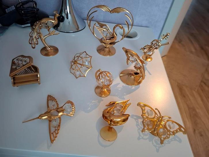 Gouden decoratieve beeldjes collectie, Verzamelen, Beelden en Beeldjes, Zo goed als nieuw, Ophalen
