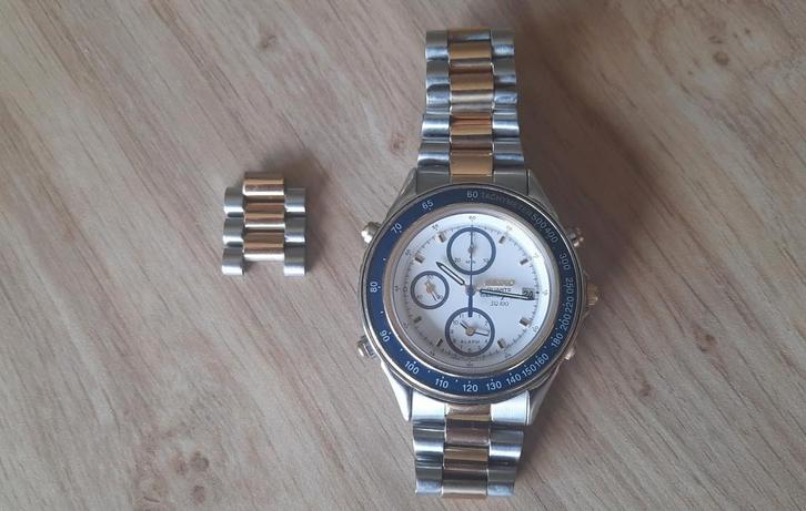 Seiko watch 7t32-6B5A., Sieraden, Tassen en Uiterlijk, Horloges | Heren, Gebruikt, Polshorloge, Seiko, Staal, Staal, Ophalen