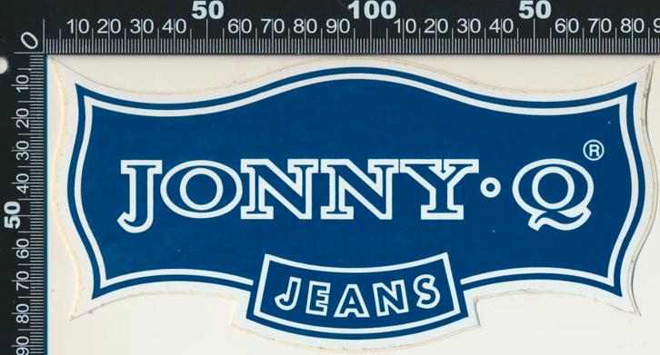 Sticker: Jonny Q - Jeans, Verzamelen, Stickers, Zo goed als nieuw, Bedrijf of Vereniging, Verzenden