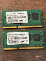 2x 8GB GeIL DDR3 RAM PC3-10660, Computers en Software, RAM geheugen, Gebruikt, DDR3, Ophalen of Verzenden, Laptop