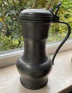 Antieke tinnen kan met stempels., Antiek en Kunst, Antiek | Tin, Ophalen of Verzenden