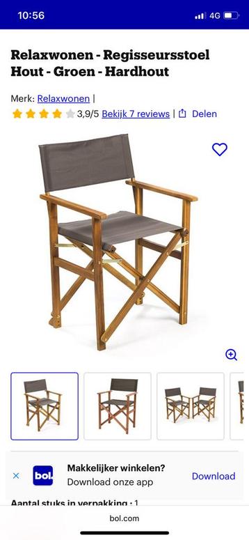 Regiseurstoel (director chair) nieuw in doos beschikbaar voor biedingen