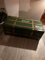 Houten Opbergkist met Beslag, Antiek en Kunst, Ophalen