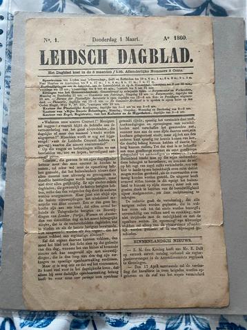 Leidsch Dagblad 1860 - Eerste Editie beschikbaar voor biedingen
