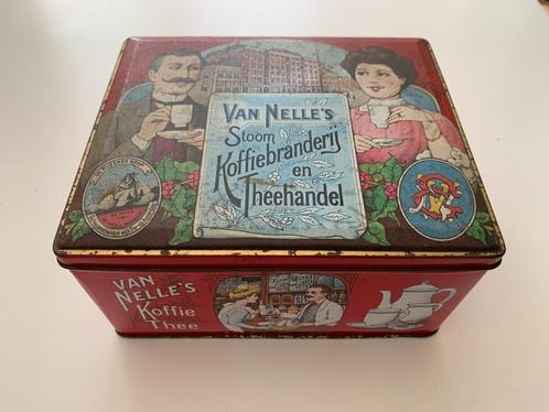 Vintage Van Nelle’s koffie thee blik, Verzamelen, Blikken, Gebruikt, Koffie, Van Nelle, Ophalen of Verzenden