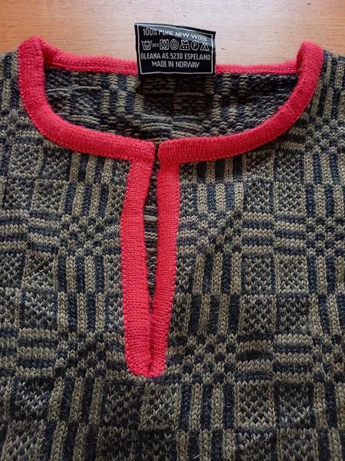 Oleana Noorse wollen trui XL 44 46 folklore outdoor, Kleding | Dames, Truien en Vesten, Gedragen, Maat 42/44 (L), Groen, Ophalen of Verzenden