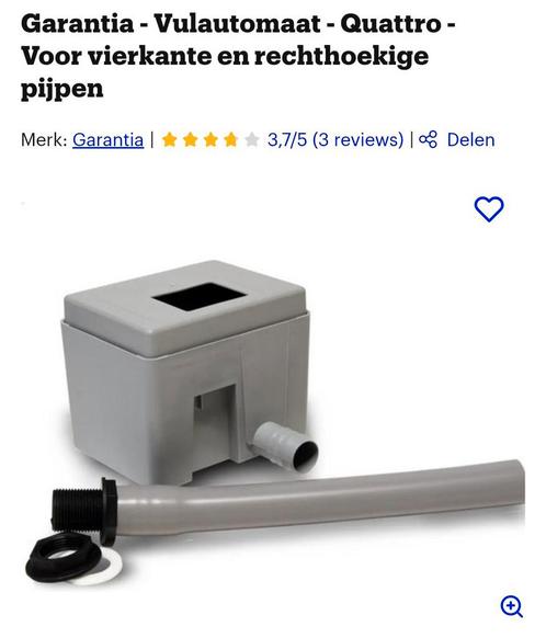 Vierkante vulautomaat regenton, Tuin en Terras, Regentonnen, Nieuw, Kunststof, Ophalen of Verzenden