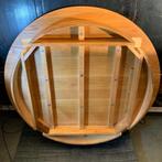 Rond tafelblad van massief eikenhout van Karel Mintjens, Huis en Inrichting, Tafels | Eettafels, Gebruikt, Ophalen of Verzenden