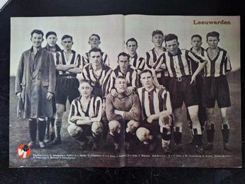Originele vintage voetbalposter v.v. Leeuwarden  beschikbaar voor biedingen