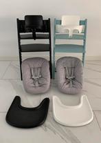 Nieuw Model Stokke Zwarte & Baby Blauw / Newborn 2 Standen, Ophalen of Verzenden, Zo goed als nieuw, Meegroeistoel, Afneembaar eetblad