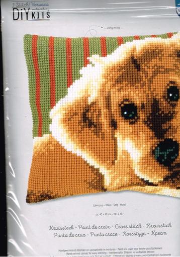 Cado vervaco borduurpakket kussen, lieve pup 555 beschikbaar voor biedingen