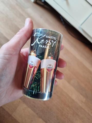 Amstel Kerst Vaasje Bierglas - Limited Edition kerstboom orn beschikbaar voor biedingen
