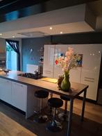 Moderne complete keuken met eiland, Huis en Inrichting, Ophalen, Wit, Overige typen, Zo goed als nieuw