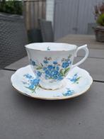 Royal Albert heren kop en schotel Forget me not, Antiek en Kunst, Ophalen of Verzenden