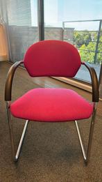8 mooie stoelen in diep rose/rode kleur met stalen frame, Ophalen, Gebruikt, Overige kleuren, Vijf, Zes of meer stoelen