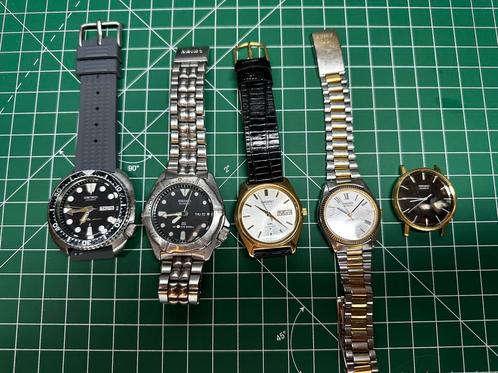 Lot Vintage Seiko, Sieraden, Tassen en Uiterlijk, Horloges | Heren, Seiko, Staal, Ophalen of Verzenden