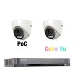 5MP Hikvision ColorVu AcuSense Hybrid PoC set/DVR + 2camera