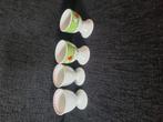 4 eierdopjes, Huis en Inrichting, Keuken | Servies, Ophalen of Verzenden, Zo goed als nieuw, Overige stijlen, Overige typen