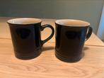 2 donkerblauwe le creuset mokken 400 ml, Huis en Inrichting, Keuken | Servies, Ophalen, Zo goed als nieuw, Overige stijlen, Kop(pen) en/of Schotel(s)