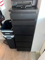 Malm ladekast met spiegel, Huis en Inrichting, Minder dan 50 cm, Gebruikt, 5 laden of meer, Verzenden