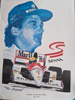 AYRTON SENNA THE LEGEND, LITHO BY ERIC JAN KREMER. 50 x 70cm, Verzamelen, Ophalen of Verzenden, Formule 1