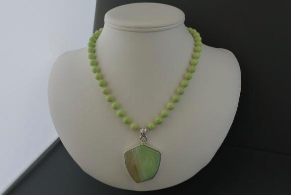 CHRYSOPRAAS ketting/oorhanger-set, Sieraden, Tassen en Uiterlijk, Edelstenen, Nieuw, Verzenden