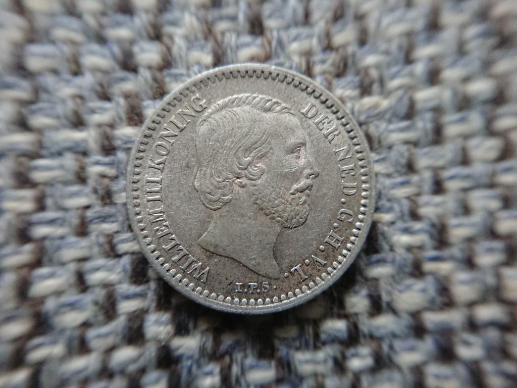 10 cent dubbeltje 1884 Willem III zfr+, Ophalen of Verzenden, Koning Willem III, 10 cent