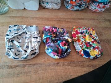 3 wasbare luiers zonder vaste boosters  beschikbaar voor biedingen