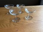 4 vintage geslepen advokaat glaasjes, Ophalen of Verzenden