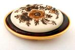 Prachtige grote Oude porseleinen broche, Verzenden, Zo goed als nieuw, Goud, Overige materialen