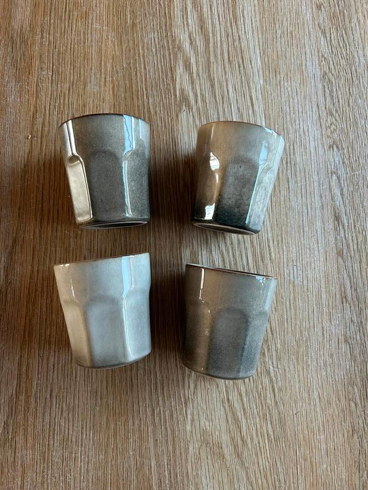 Lavandoux Espresso bekers 4 stuks, landelijk servies, Huis en Inrichting, Keuken | Servies, Nieuw, Kop(pen) en/of Schotel(s), Overige stijlen