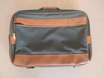 Vintage Samsonite Eureka koffer, groen / camel beschikbaar voor biedingen