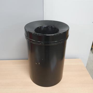 Metalen vlamdovende afvalbak zwart - 30 liter beschikbaar voor biedingen