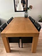 Eettafel Goossens Clear (evt uitbr. met stoelen/salontafel, Ophalen, Zo goed als nieuw, 4 tot 6 stoelen