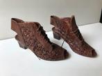 Bruin Leren Lorenzo Luciano Schoenen maat 38, Bruin, Zo goed als nieuw, Schoenen met hoge hakken, Ophalen
