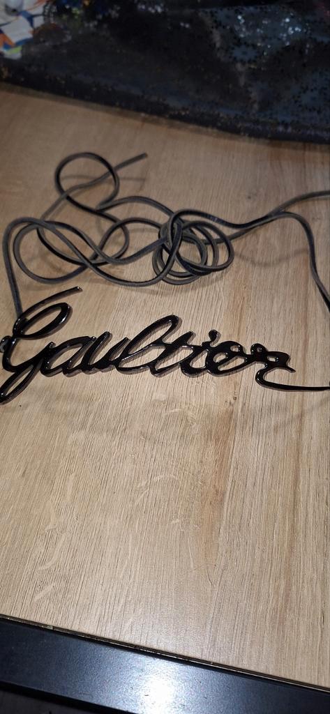Jean Paul Gaultier zeldzame SS 2003 Cursive Logo riem, Kleding | Dames, Riemen en Ceinturen, Zo goed als nieuw, 80 tot 90 cm, Zwart