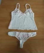 Ecru gebroken wit lingerie setje top met string Maat 36, Kleding | Dames, Ophalen of Verzenden, Setje