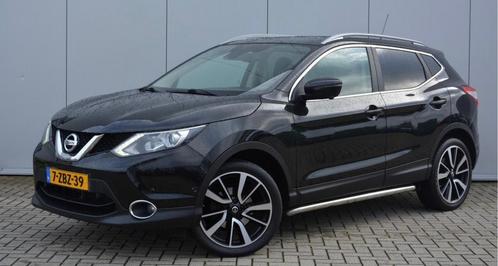 Luxe Nissan Qashqai 1.2 Tekna 2014 85KW Zwart, Auto's, Nissan, Particulier, Qashqai, 360° camera, ABS, Achteruitrijcamera, Airbags