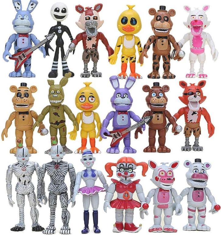 FNAF action figures - 18 stuks, Kinderen en Baby's, Speelgoed | Actiefiguren, Nieuw, Verzenden