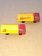 Shell 2 kleine trucks auto met reclame Shell mee gespeeld, Verzamelen, Merken en Reclamevoorwerpen, Overige typen, Gebruikt, Ophalen of Verzenden