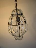 2 antieke venetiaanse mond geblazen lampen, Huis en Inrichting, Lampen | Hanglampen, Ophalen, Gebruikt, Barok, Glas