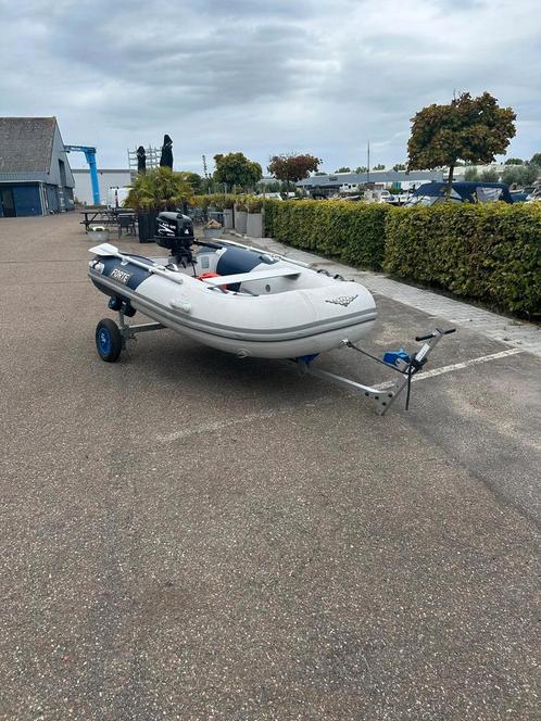 Forte met 4pk motor, Watersport en Boten, Hengelsport | Algemeen, Zo goed als nieuw, Ophalen of Verzenden