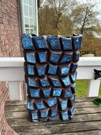 Grote aardewerken vaas blauw geglazuurd. Ong 40 cm hoog PTMD, Blauw, Aardewerk of Porselein, Ophalen of Verzenden, Zo goed als nieuw