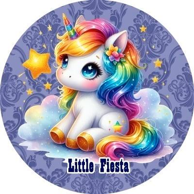 L251 icing frosting eenhoorn 20cm eetbare taart plaat print, Hobby en Vrije tijd, Taarten en Cupcakes maken, Nieuw, Versiering