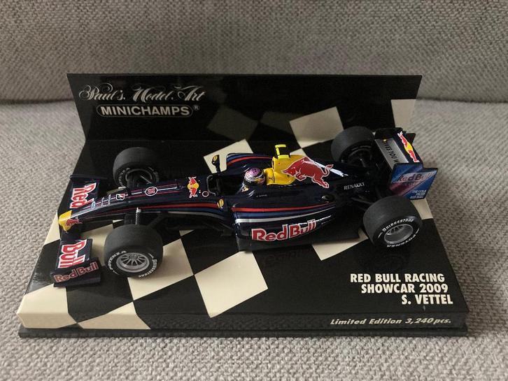✅ Sebastian Vettel 1:43 Showcar 2009 Red Bull Racing RB5 F1, Verzamelen, Automerken, Motoren en Formule 1, Nieuw, Formule 1, Ophalen of Verzenden