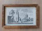 Gravure Hoofdstraat Leersum 1755, Minder dan 50 cm, Gebruikt, Tekening, Ophalen of Verzenden